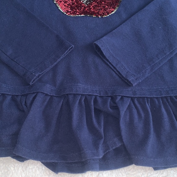 Max Studio 7/8 Navy Blue Sequin Apple Top EUC Hoodie - Picture 6 of 10